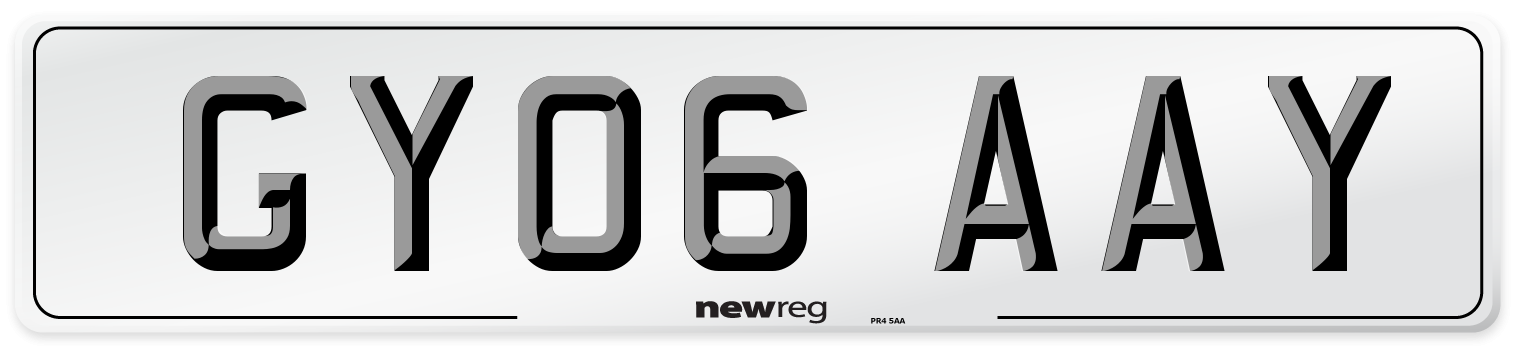 GY06 AAY Number Plate from New Reg